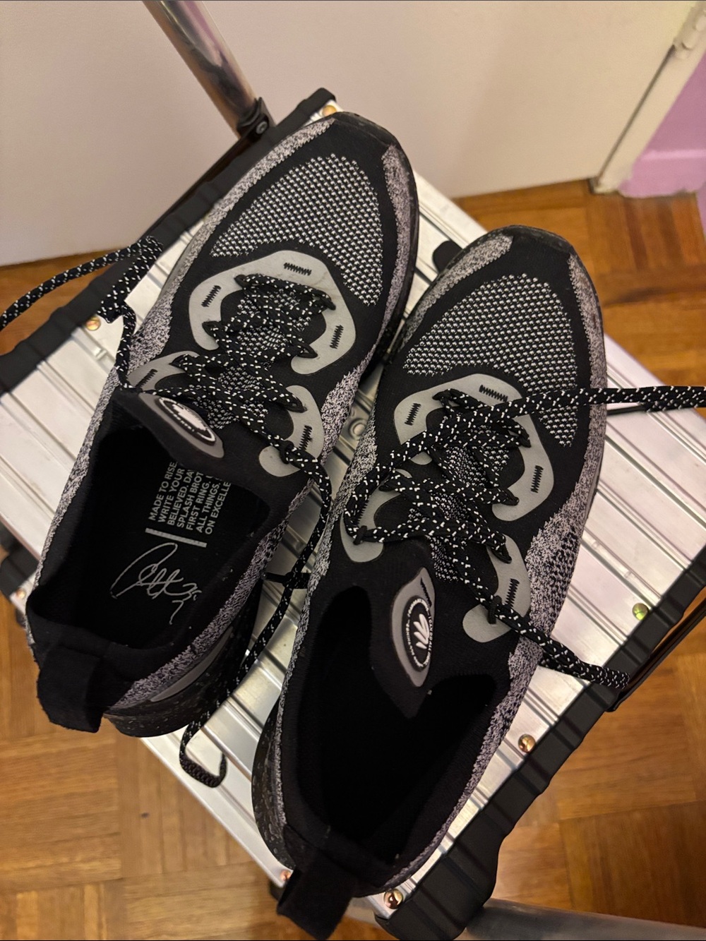 Under Armour Black and Gray Mens Knit Sneakers - worn 3 times